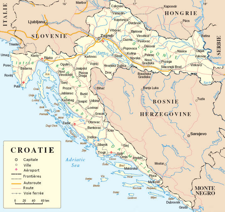 Geography 10 carte croatie