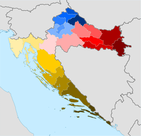 Geography 9 comitats de croatie