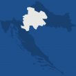 Central Croatia region (Croatia map)