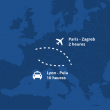 Travel time France Croatia