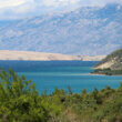 Ljubac Bay and the island of Pag