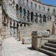 Inside Pula's amphitheater