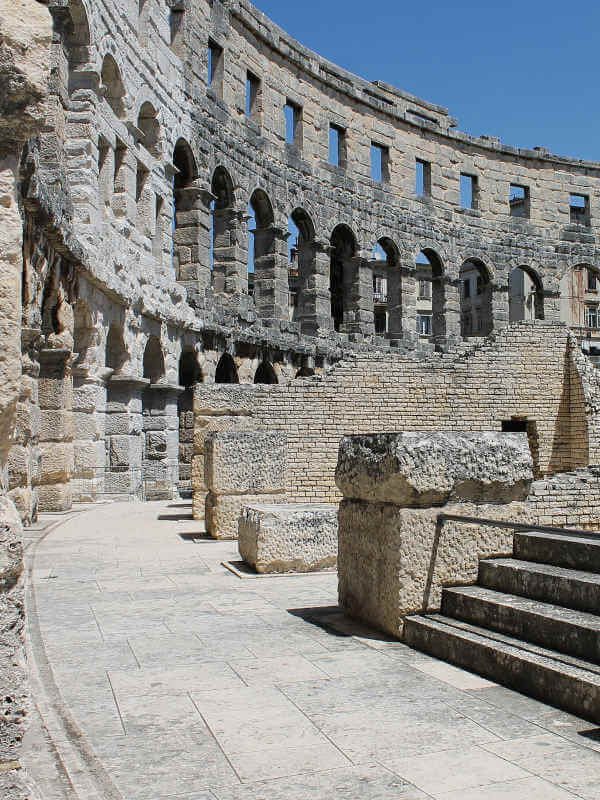 Cities of Croatia 6 Inside Pula's amphitheater
