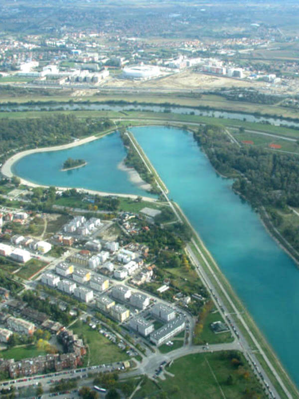 Aerial view of the recreation area