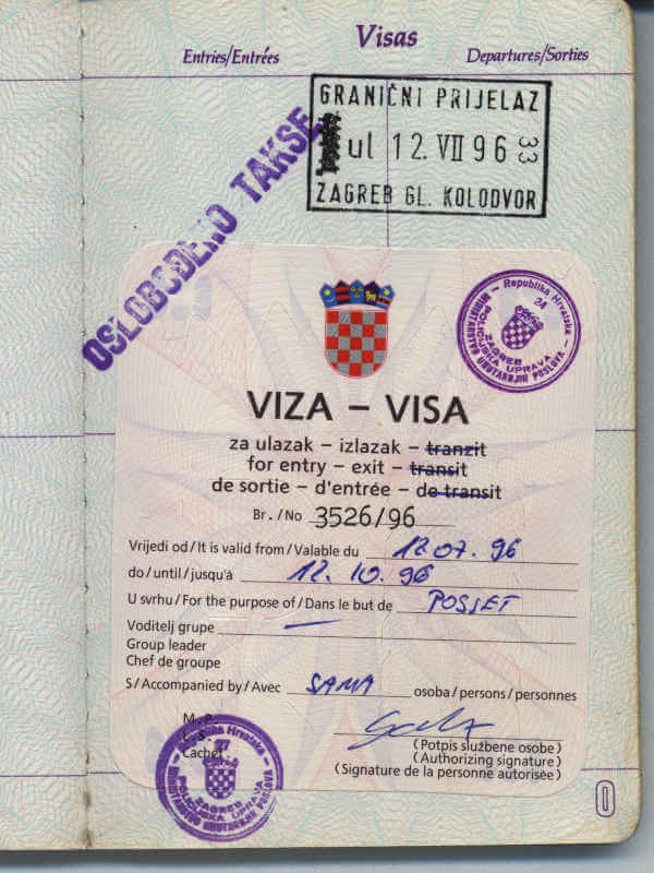 Home 13 Visa croate