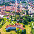 Varazdin's old castle in front of the city