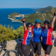 Group of cyclists in Croatia